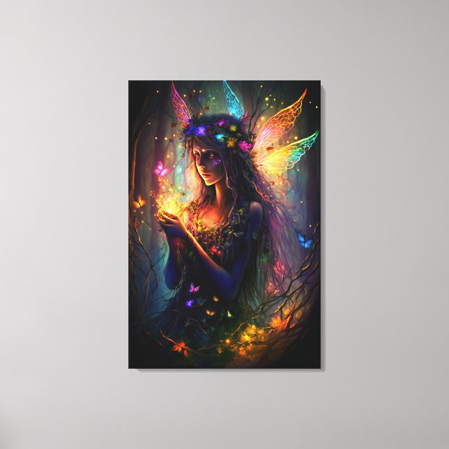 Magical Fairy Enchanted Forest Fantasy Pixie Dust Canvas Print (Front)