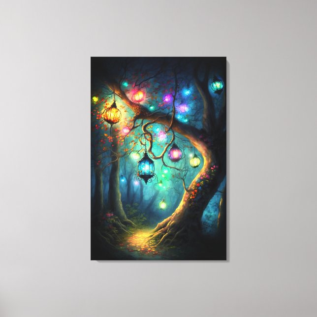Magical Fairy Enchanted Forest Fantasy Pixie Dust Canvas Print (Front)