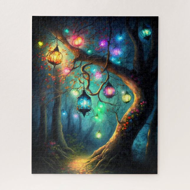 Magical Fairy Enchanted Forest Fantasy Pixie Dust Jigsaw Puzzle (Vertical)