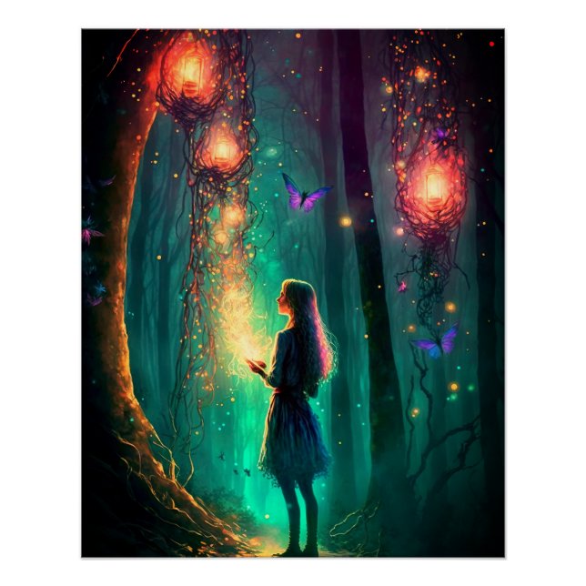 Magical Fairy Enchanted Forest Fantasy Pixie Dust Poster (Front)