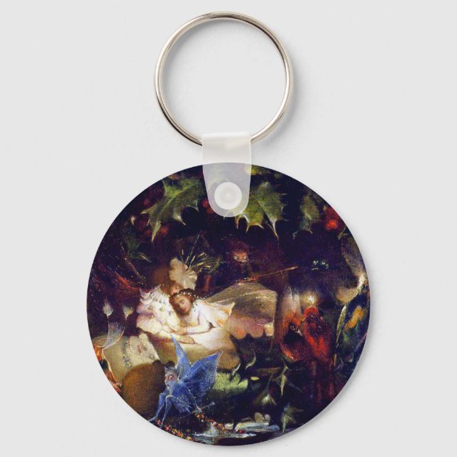 Magical Fairy Fantasy Painting: The Fairy Bower Key Ring (Front)