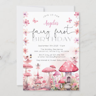 Magical Fairy First Birthday Party Invitation