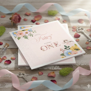 Magical Fairy Floral Garden Pixie Girls Birthday Napkin