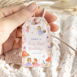 Magical Fairy Floral Girls Birthday Gift Tags