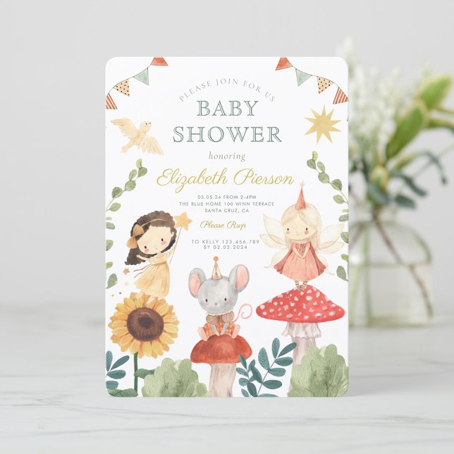 Magical Fairy Forest Mushroom Baby Shower Invitation (Creator Uploaded)