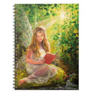 Magical fairy forest painting art notebook