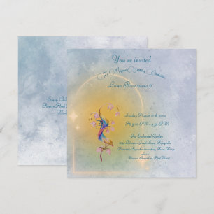 Magical fairy garden birthday invitation kids