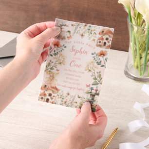 Magical Fairy Garden: First Birthday Vellum Invitations