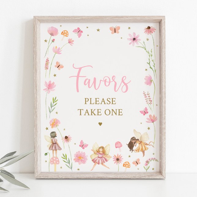Magical Fairy Garden Floral Birthday Favour Sign (Creator Uploaded)