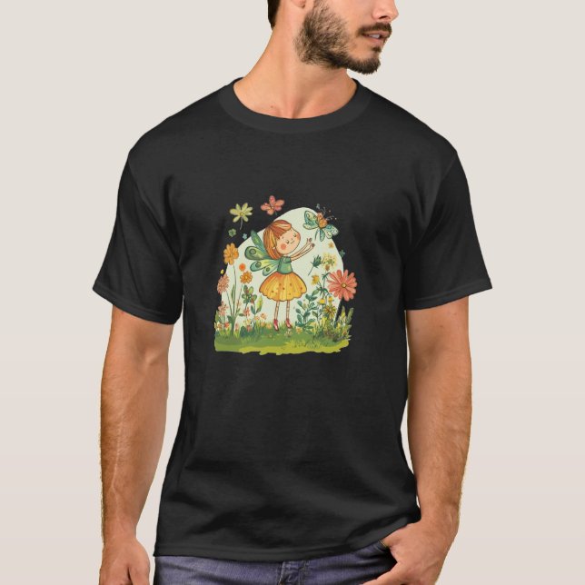 Magical Fairy Gardener for a Floral Wonderland T-Shirt (Front)