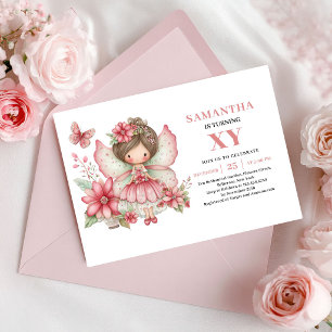 Magical Fairy Girl Birthday Blush Pink Invitation