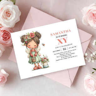 Magical Fairy Girl Birthday Pastel Floral invite