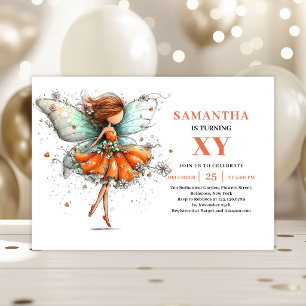 Magical Fairy Girl Birthday Pastel Floral invites