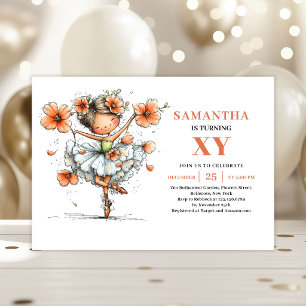 Magical Fairy Girl Birthday Pastel invitation