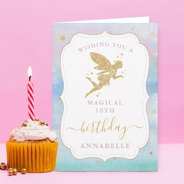 Magical Fairy Girls Any Age Birthday Card (Creator Uploaded)