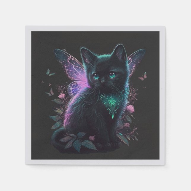 Magical Fairy Kitten Napkin (Front)