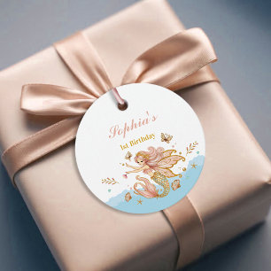 Magical Fairy Mermaid Girl's Birthday Party Favour Tags