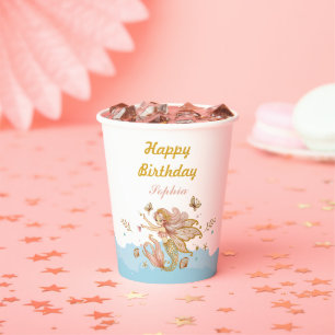 Magical Fairy Mermaid Girl's Birthday Party Paper Cups