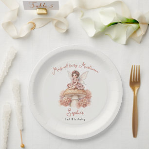 Magical Fairy Mushroom 3rd birthday  Paper Plate