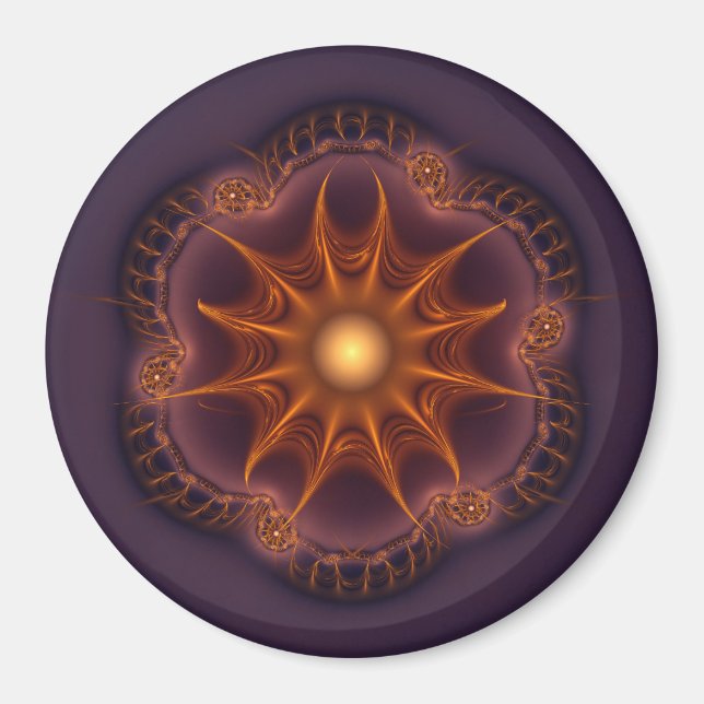 Magical fairy mystical fractal pattern magnet (Front)