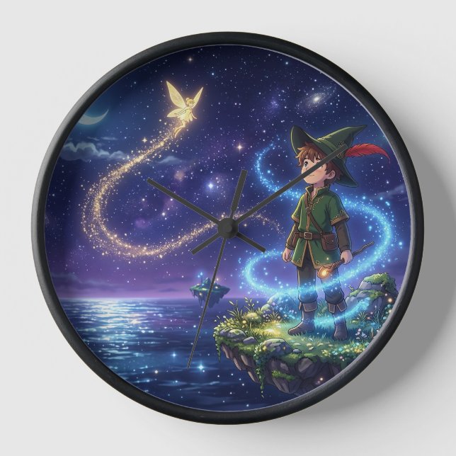 Magical Fairy Night Wall Clock (Front)