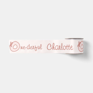 Magical Fairy One-derful Blush Girls 1st Birthday Satin Ribbon