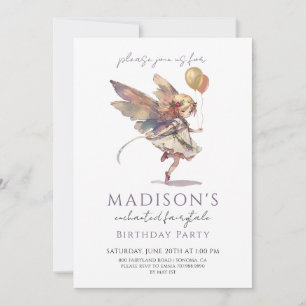 Magical Fairy Pixie Fairytale Birthday Party Invitation