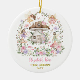 Magical Fairy Princess Girl Baby 1st Christmas Ceramic Tree Decoration