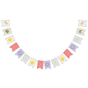 Magical Fairy Princess Girl's Name Birthday Photo Bunting