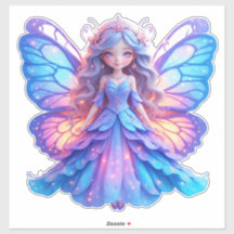 Magical Fairy Princess with Glowing Butterfly Wing