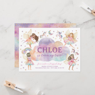 Magical Fairy Rainbow Birthday Party Invitation
