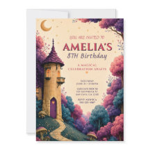 Magical Fairy Tale Castle Birthday Invitation