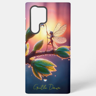 Magical fairy with dewdrop lantern on the branch samsung galaxy case