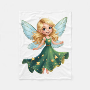 Magical Fairy with Stars Kids Throw Blanket