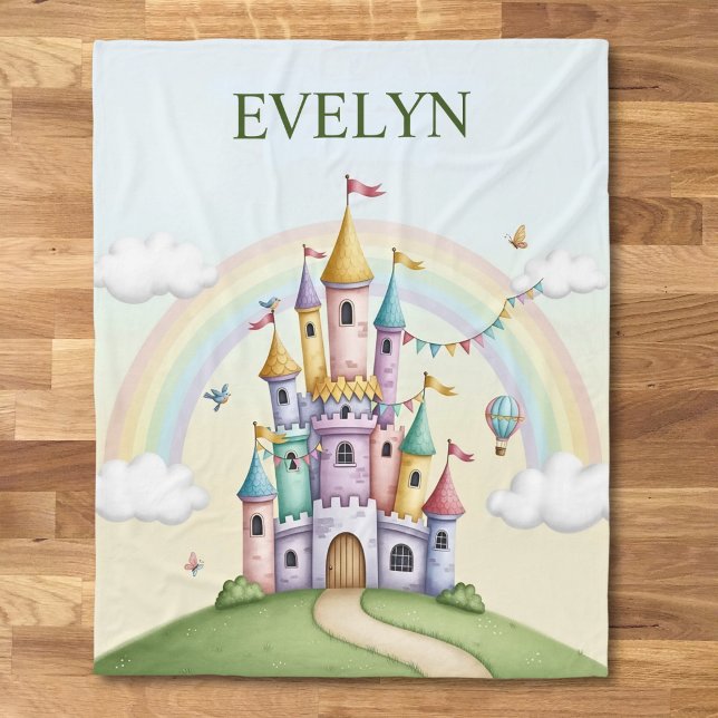 Magical Fairytale Castle Fleece Blanket (Creator Uploaded)