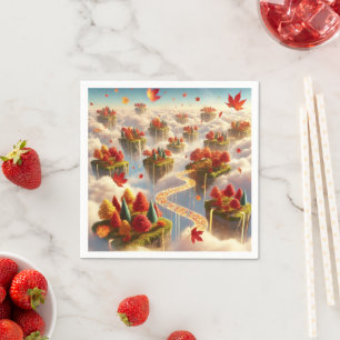 Magical Fall Trees in the Sky Découpage Napkins