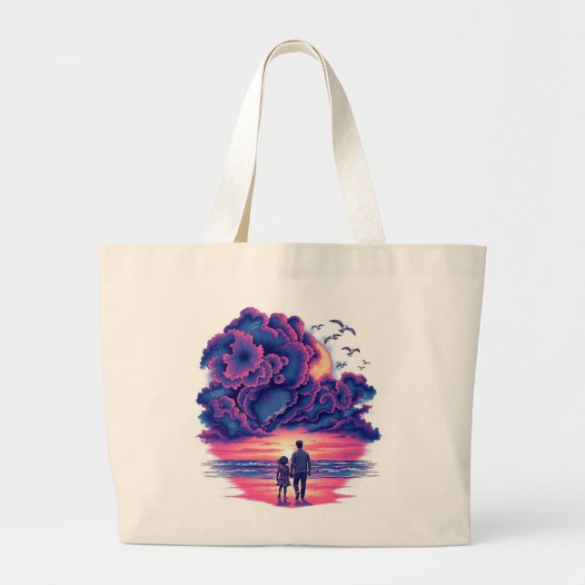 Magical family's large tote bag (Front)