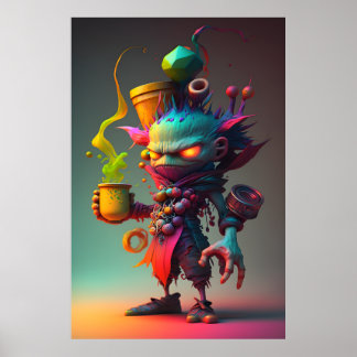 Magical Fantasy Art for Kids Poster