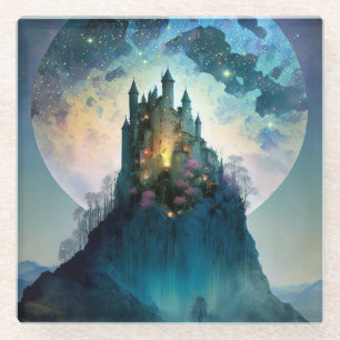 Magical Fantasy Castle Glass Coaster