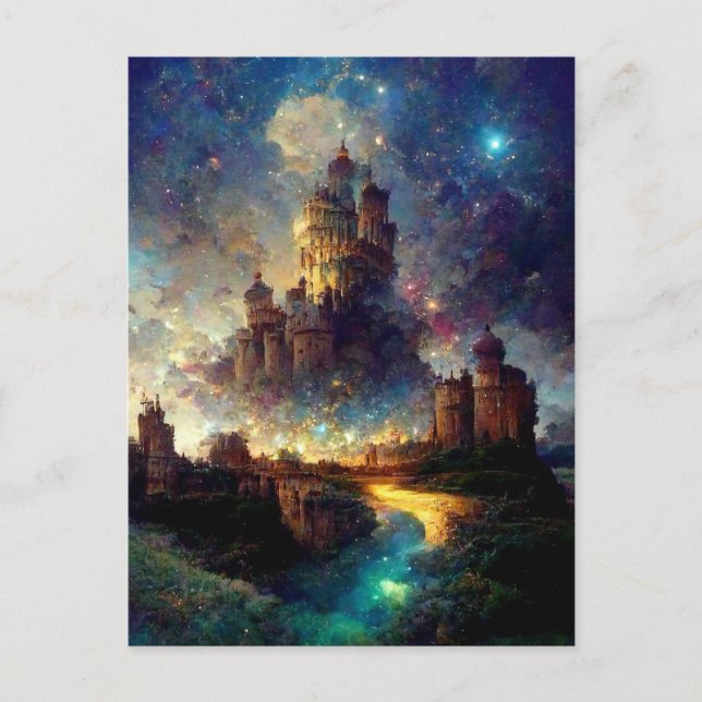 Magical Fantasy Castle Postcard (Front)