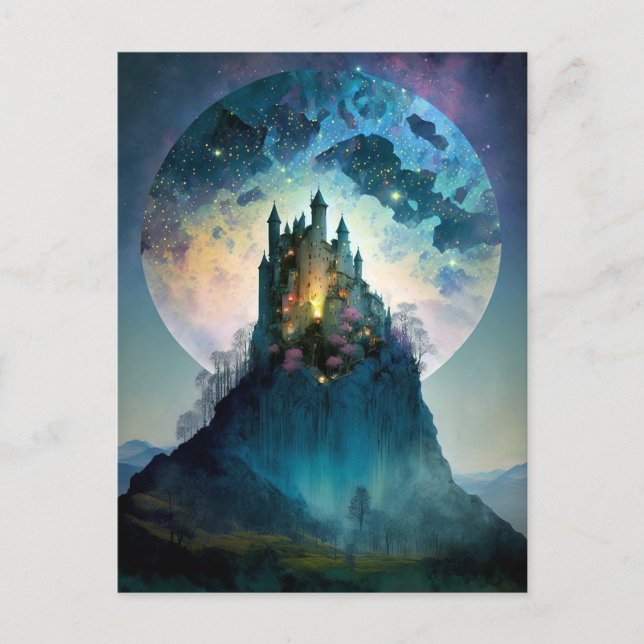 Magical Fantasy Castle Postcard (Front)