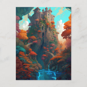 Magical Fantasy Castle Postcard