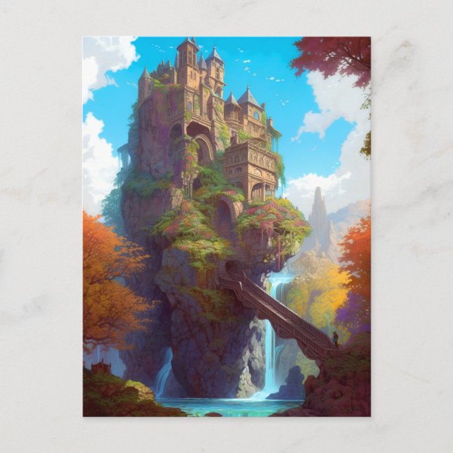 Magical Fantasy Castle Postcard (Front)