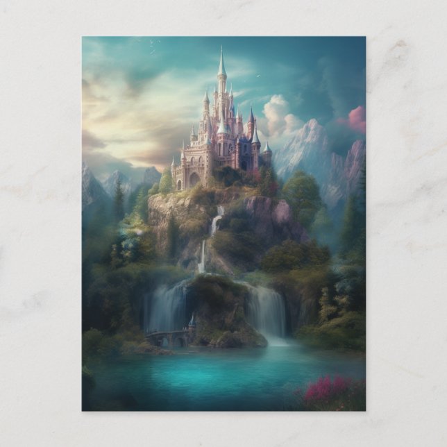 Magical Fantasy Castle Postcard (Front)