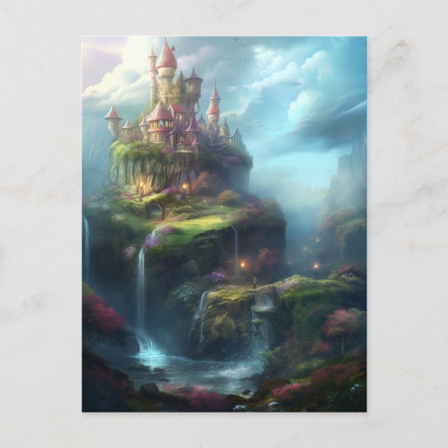 Magical Fantasy Castle Postcard (Front)