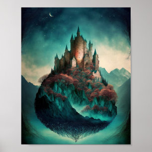 Magical Fantasy Castle Poster
