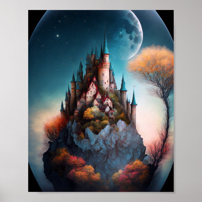 Magical Fantasy Castle Poster (Front)