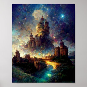 Magical Fantasy Castle Poster