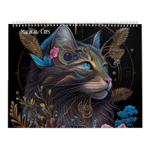 Magical  fantasy cats -  AI generated art Calendar