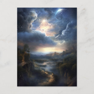 Magical Fantasy Cosmic Landscape Postcard